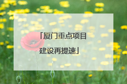 厦门重点项目建设再提速