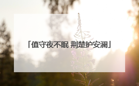 值守夜不眠 荆楚护安澜