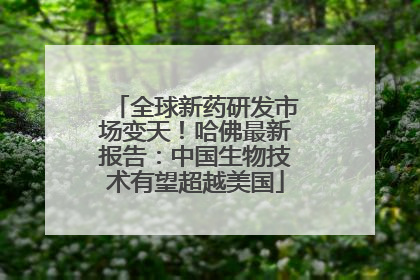 全球新药研发市场变天！哈佛最新报告：中国生物技术有望超越美国