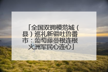 全国双拥模范城（县）巡礼新疆吐鲁番市：葡萄藤蔓根连根 火洲军民心连心