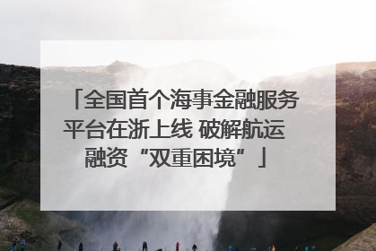 全国首个海事金融服务平台在浙上线 破解航运融资“双重困境”
