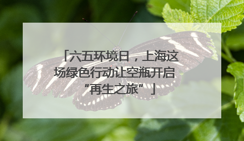 六五环境日，上海这场绿色行动让空瓶开启 “再生之旅”