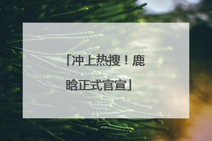 冲上热搜！鹿晗正式官宣