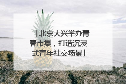 北京大兴举办青春市集，打造沉浸式青年社交场景