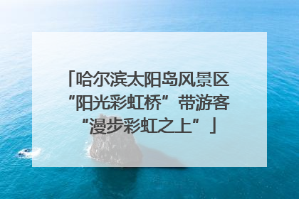 哈尔滨太阳岛风景区“阳光彩虹桥”带游客“漫步彩虹之上”