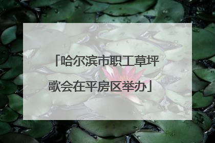哈尔滨市职工草坪歌会在平房区举办