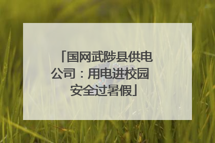 国网武陟县供电公司：用电进校园  安全过暑假