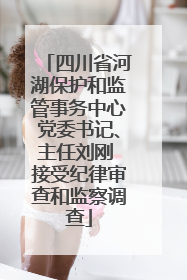 四川省河湖保护和监管事务中心党委书记、主任刘刚 接受纪律审查和监察调查