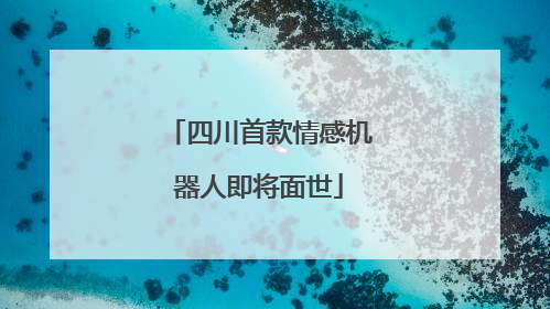 四川首款情感机器人即将面世