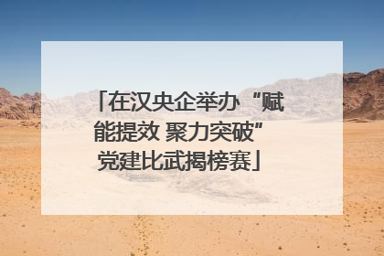 在汉央企举办“赋能提效 聚力突破”党建比武揭榜赛