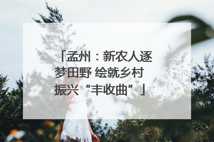 孟州：新农人逐梦田野 绘就乡村振兴“丰收曲”