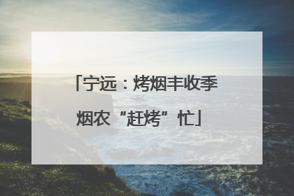 宁远：烤烟丰收季 烟农“赶烤”忙