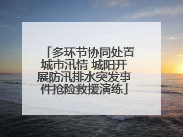 多环节协同处置城市汛情 城阳开展防汛排水突发事件抢险救援演练