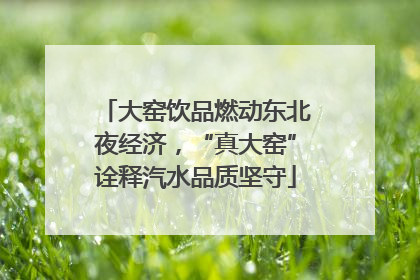 大窑饮品燃动东北夜经济，“真大窑”诠释汽水品质坚守