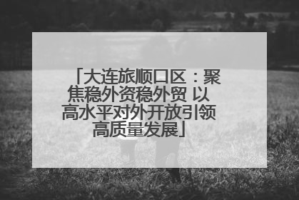 大连旅顺口区：聚焦稳外资稳外贸 以高水平对外开放引领高质量发展
