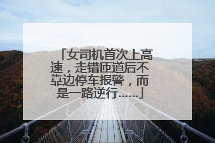 女司机首次上高速，走错匝道后不靠边停车报警，而是一路逆行……