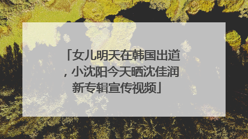 女儿明天在韩国出道，小沈阳今天晒沈佳润新专辑宣传视频