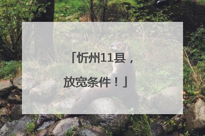 忻州11县，放宽条件！