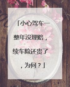 小心驾车一整年没理赔，续车险还贵了，为何？