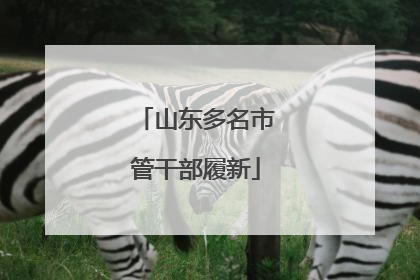 山东多名市管干部履新