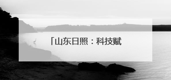 山东日照：科技赋能引领高质量发展