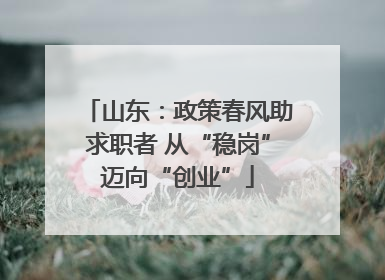 山东：政策春风助求职者 从“稳岗”迈向“创业”