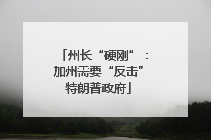 州长“硬刚”：加州需要“反击”特朗普政府