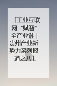 工业互联网“赋智”全产业链｜贵州产业新势力系列报道之八