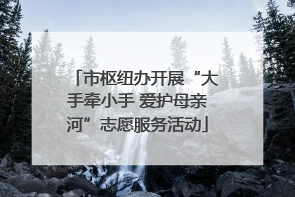 市枢纽办开展“大手牵小手 爱护母亲河”志愿服务活动
