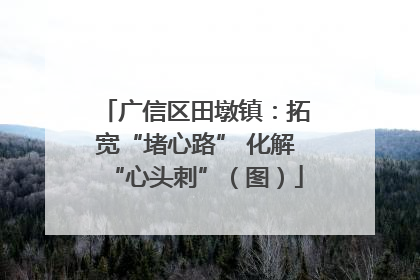 广信区田墩镇：拓宽“堵心路” 化解“心头刺”（图）