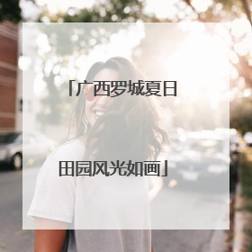 广西罗城夏日田园风光如画