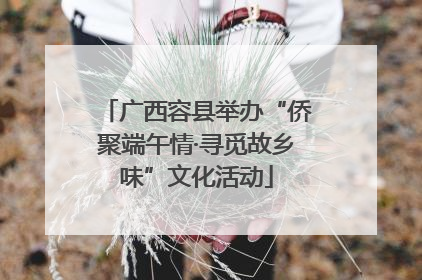 广西容县举办“侨聚端午情·寻觅故乡味”文化活动