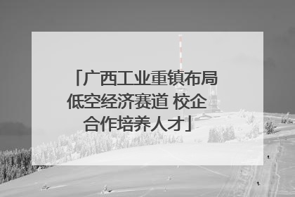 广西工业重镇布局低空经济赛道 校企合作培养人才