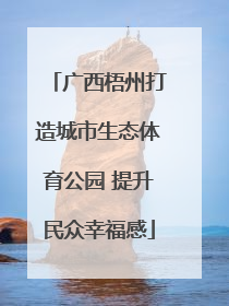 广西梧州打造城市生态体育公园 提升民众幸福感