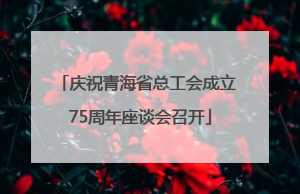 庆祝青海省总工会成立75周年座谈会召开