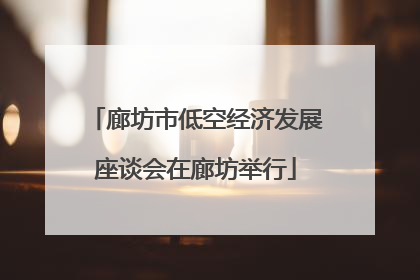 廊坊市低空经济发展座谈会在廊坊举行