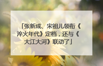 张新成、宋祖儿领衔《淬火年代》定档，还与《大江大河》联动了