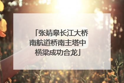 张靖皋长江大桥南航道桥南主塔中横梁成功合龙