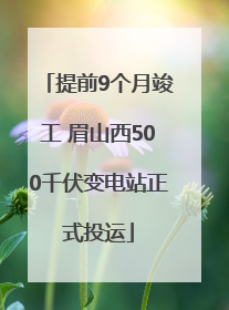 提前9个月竣工 眉山西500千伏变电站正式投运