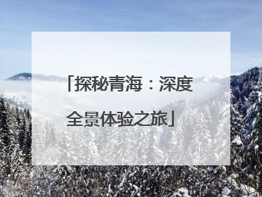 探秘青海：深度全景体验之旅