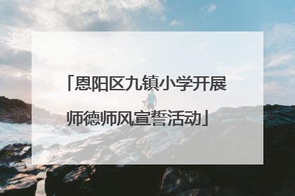 恩阳区九镇小学开展师德师风宣誓活动