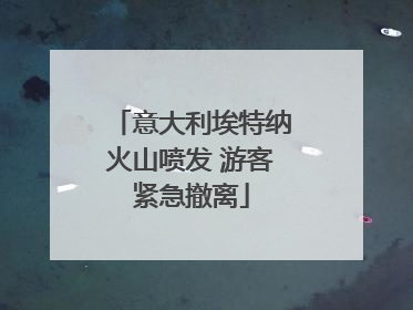 意大利埃特纳火山喷发 游客紧急撤离
