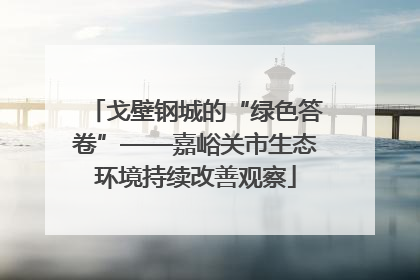戈壁钢城的“绿色答卷”——嘉峪关市生态环境持续改善观察
