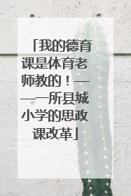 我的德育课是体育老师教的！——一所县城小学的思政课改革