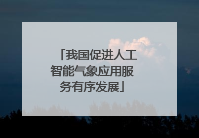 我国促进人工智能气象应用服务有序发展