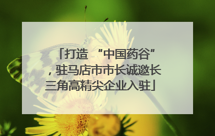 打造 “中国药谷”，驻马店市市长诚邀长三角高精尖企业入驻