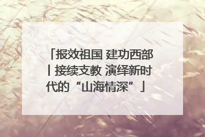 报效祖国 建功西部丨接续支教 演绎新时代的“山海情深”