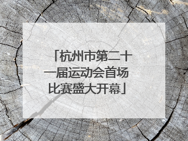 杭州市第二十一届运动会首场比赛盛大开幕