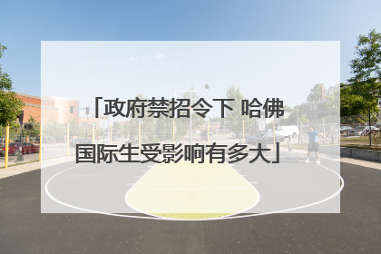 政府禁招令下 哈佛国际生受影响有多大