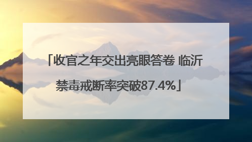 收官之年交出亮眼答卷 临沂禁毒戒断率突破87.4%